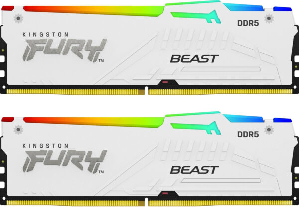 Kingston Fury Beast RGB 32GB Kit (2x16GB) DDR5-6000 DIMM CL30, 1.40V