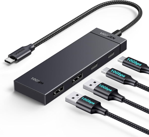 Ugreen USB-C Hub 10Gbps z 2x USB-C 3.2 in 2x USB 3.2