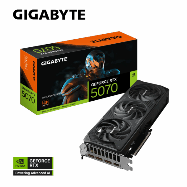 Grafična kartica GIGABYTE GeForce RTX 5070 WINDFORCE SFF 12G, 12GB GDDR7, PCI-E 5.0