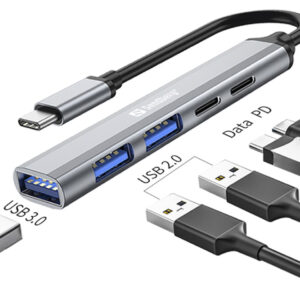 Sandberg USB-C to 3xUSB-A + 2xUSB-C Hub SAVER