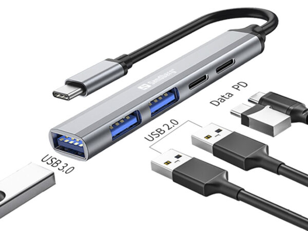 Sandberg USB-C to 3xUSB-A + 2xUSB-C Hub SAVER