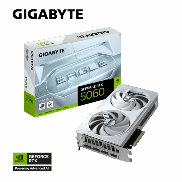 Grafična kartica GIGABYTE GeForce RTX 5060 EAGLE OC ICE 8G, 8GB GDDR7, PCI-E 5.0