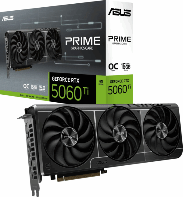 Grafična kartica ASUS Prime GeForce RTX 5060 Ti OC, 16GB GDDR7, PCI-E 5.0