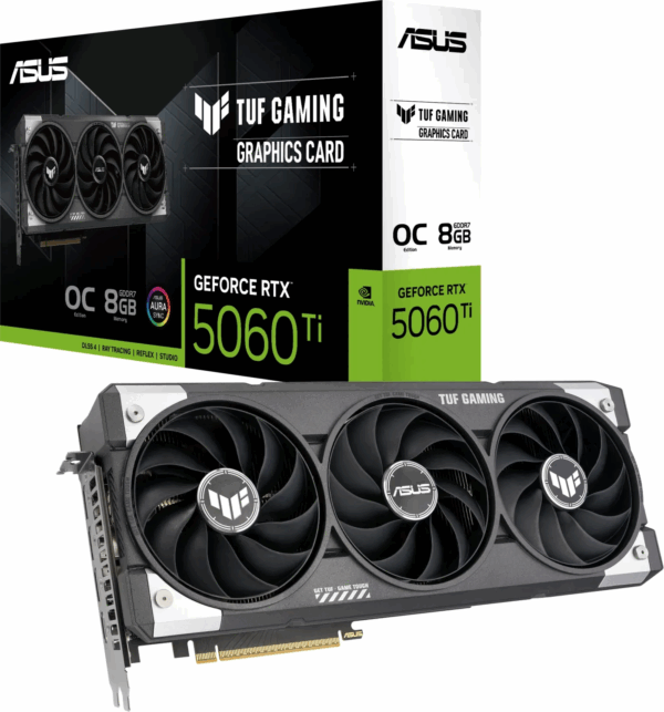 Grafična kartica ASUS TUF Gaming GeForce RTX 5060 Ti OC, 8GB GDDR7, PCI-E 5.0