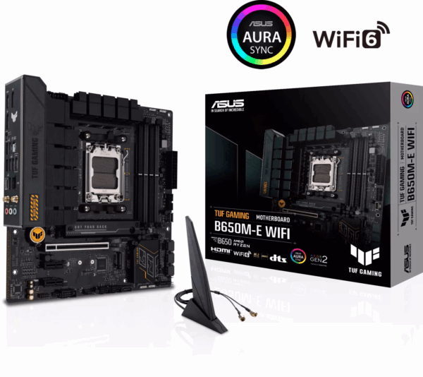 ASUS TUF GAMING B650M-E WIFI, DDR5, SATA3, USB3.2Gen2, DP, 2.5GbE, AM5 mATX