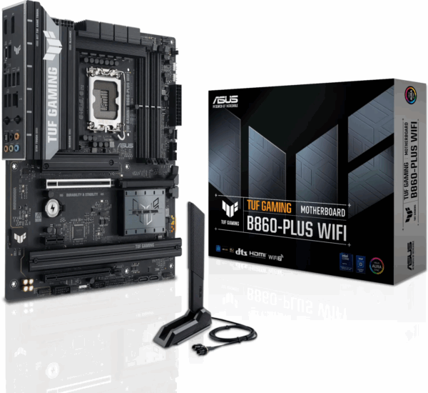 ASUS TUF GAMING B860-PLUS WIFI, DDR5, SATA3, USB4, DP, 2.5GbE, Wi-Fi 7, LGA1851 ATX