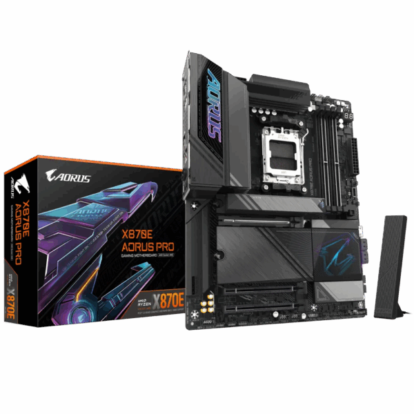 GIGABYTE X870E AORUS PRO, DDR5, SATA3, USB4, DP, 2.5GbE, WiFi 7, AM5 ATX
