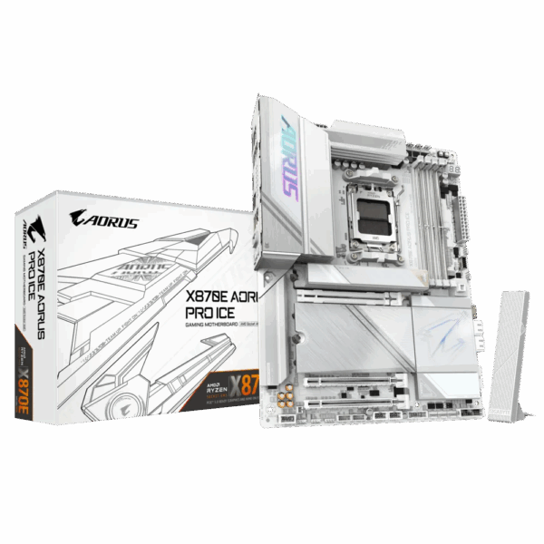 GIGABYTE X870E AORUS PRO ICE, DDR5, SATA3, USB4, DP, 2.5GbE, WiFi 7, AM5 ATX