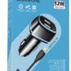 Komplet hitri avto polnilec, kabel + adapter 2X USB 12W (Lighting - iPhone)
