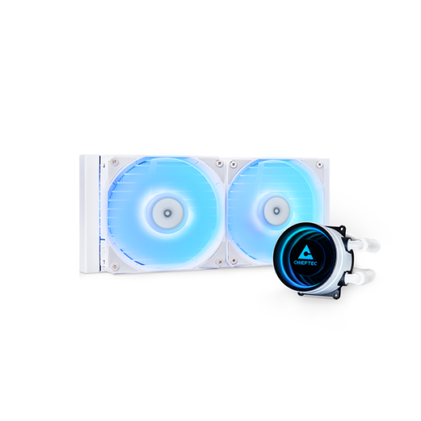 0_1 Chieftec Iceberg 240mm A-RGB vodno hlajenje za INTEL/AMD procesorje, bel