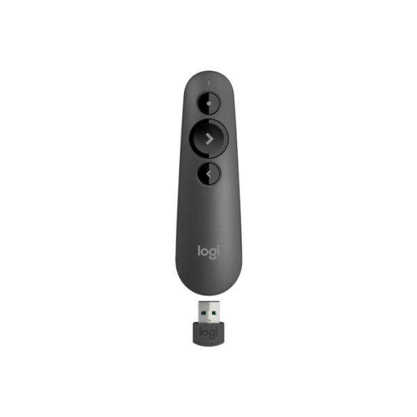 1_1_3 Logitech Presenter R500s Wireless, rdeč laser, USB, Grafit