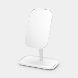 Brabantia ReNew ogledalo s posodico za odlaganje temno bela