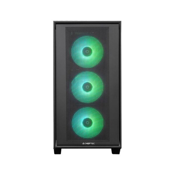 Chieftec HUNTER 3 USB-C ATX RGB ohišje, črno