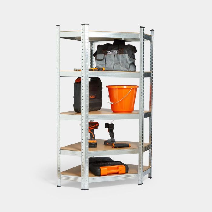 VonHaus kotni galvaniziran regal s 5 policami 1,5m
