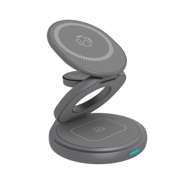 IcyBox IB-SH101-CH 3v1 brezžični magnetni polnilnik za telefone in ure