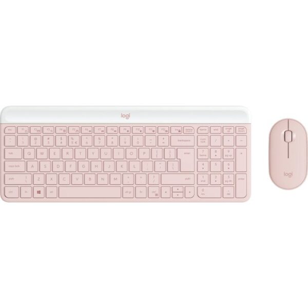 Logitech Slim Wireless Combo MK470, SLO gravura, roza