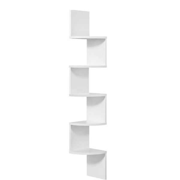 41mjitlywql._ac_sl1500__1 VASAGLE kotni stenski regal, 5-nivojski, 20 × 20 × 127,5 cm, mat bela
