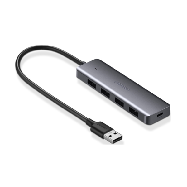 Ugreen USB Hub, USB 3.0, 4-portni srebrn - box