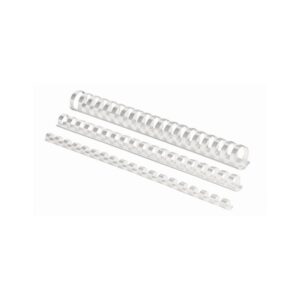 Fellowes plastične špirale 10 mm, bela (za 41-55 listov), 100 kosov