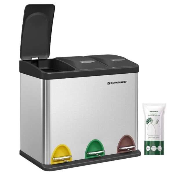 SONGMICS koš za ločevanje odpadkov 24L, LTB24L
