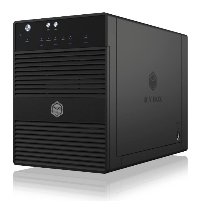 IcyBox IB-3740-C31 USB-C 3.1 zunanje ohišje za 4 3,5" in 2,5" HDD ali SSD diske