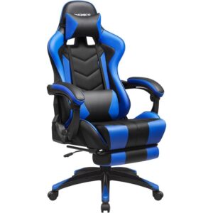 SONGMICS Gaming stol, črno-moder, RCG026B01