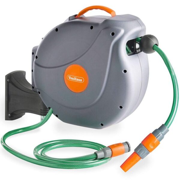 VonHaus stenski nosilec za cev 20m auto Roll-Up