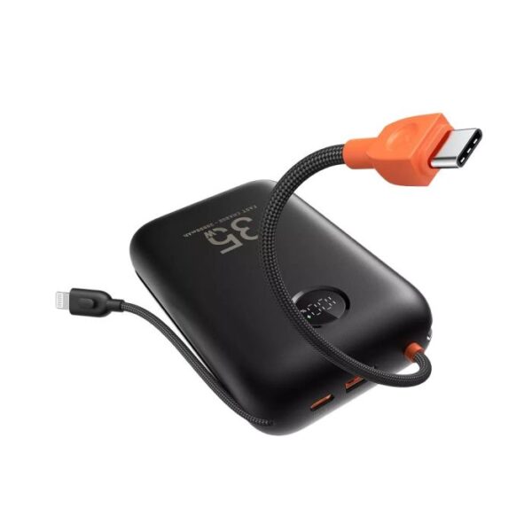 9680917c75f256228d7638cc204d28e3 VEGER prenosna baterija z vgrajenimi kabli 30000 mAh, črna