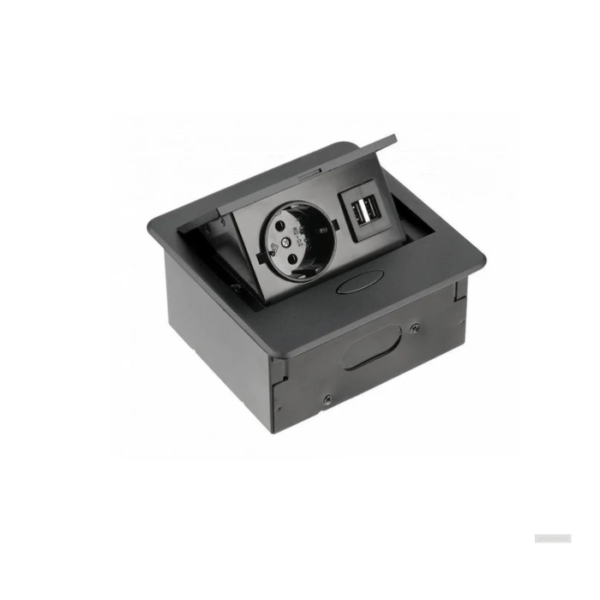 ae-pb1sava-20 GTV vgradna vtičnica AVARO 1x230V + 2xUSB-A