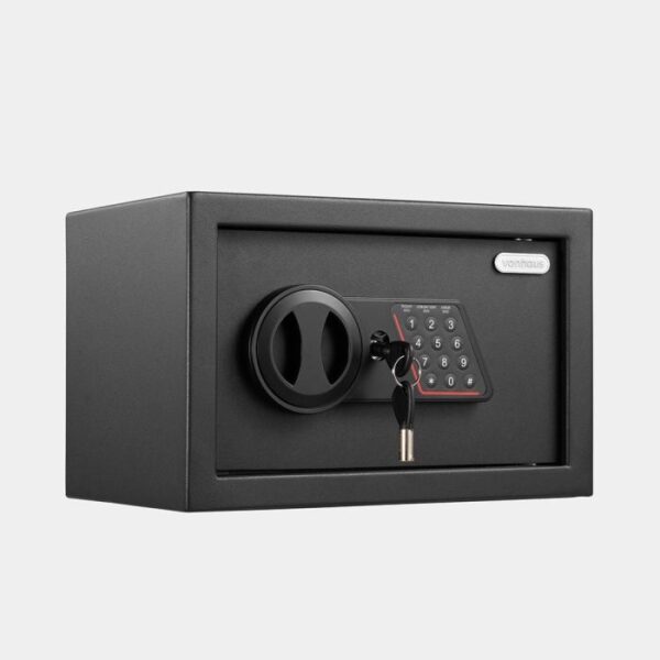 digital-home-safe-with-key_1_ VonHaus Varnostni sef Sef 8,5 L – majhna velikost