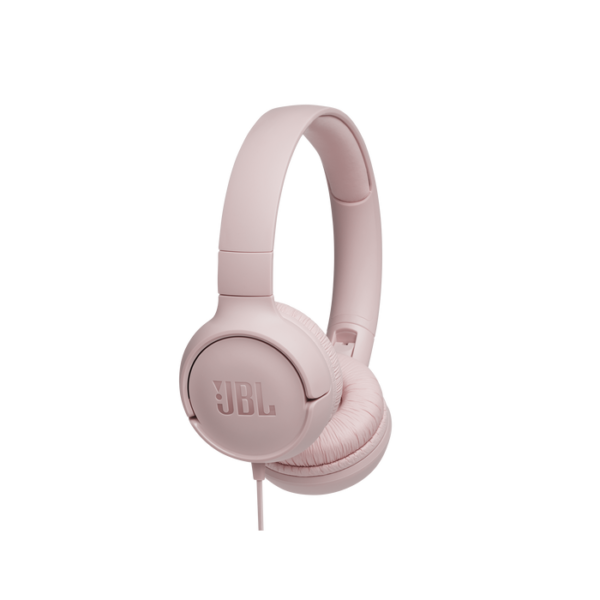 JBL Tune 500 naglavne slušalke z mikrofonom, roza