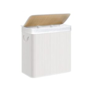 lcb091w01-1 SONGMICS Košara za perilo White 3 x 50L bela, LCB091W01