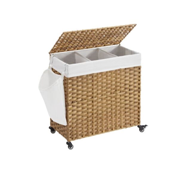 lcb363n01-1 SONGMICS Košara za perilo Bamboo 66 x 33 x 60 cm NARAVNA, LCB363N01