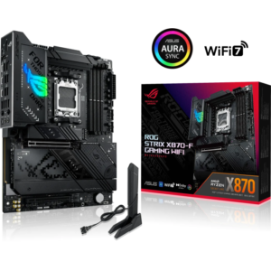 ASUS ROG STRIX X870-F GAMING WIFI, DDR5, SATA3, USB3.2Gen2x2, DP, 2.5GbE, WiFi 7, AM5 ATX