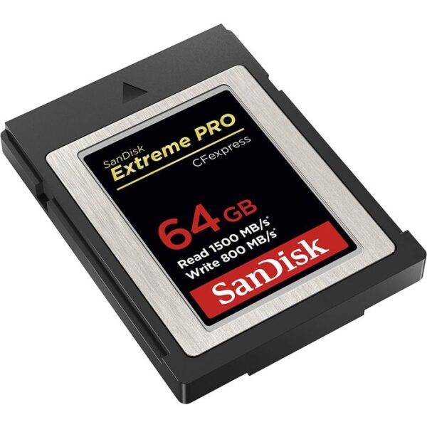 SANDISK Extreme PRO CFexpress Card Tip B, 64GB, 1500MB/s Branje, 800MB/s Zapisovanje