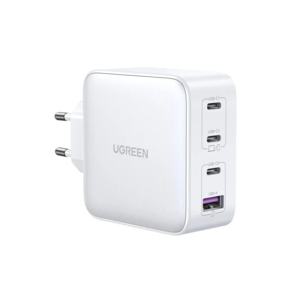 Ugreen USB-A in 3x USB-C 100W GaN hitri polnilec - box Bel