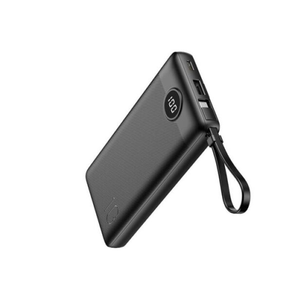 veger-c11 VEGER prenosna baterija z vgrajenimi kabli C10 10000 mAh, črna