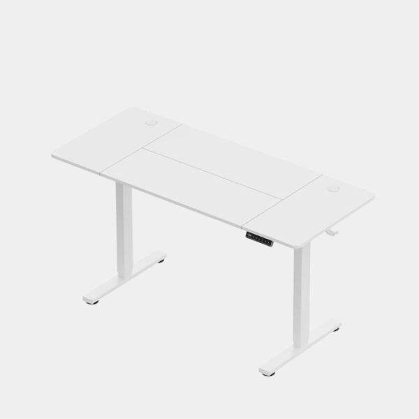 electric-standing-desk-white-height-adjustable-assembled_1_ VonHaus Bela električno nastavljiva dvižna pisalna miza 140 × 60 cm z USB-C polnilnim priključkom