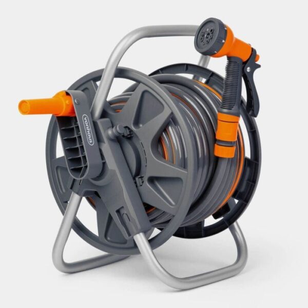 hose-reel-25-metres-hosepipe_1_ VonHaus stenski kolut za vrtno cev 25 m s pršilno pištolo