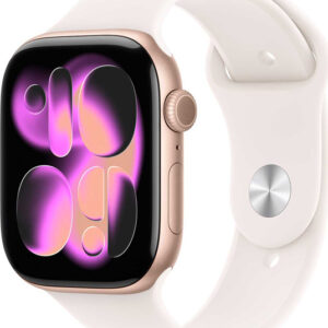 Apple MEV74LW-A Watch Series 11 GPS 46mm  Gold Aluminium Case with Light Blush Sport Band - M/L Gold