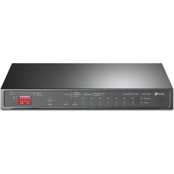 TP-LINK stikalo 10-port Gigabit TL-SG1210MP z 8-Port PoE+