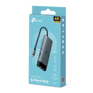 uh6120c-10 TP-LINK UH6120C 6-v-1 USB-C HUB priklopna postaja z 4K HDMI, Gigabit Ethernet in 100 W Power Delivery