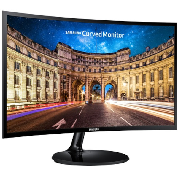 Zaslon SAMSUNG CF390 C24F390FHR 61 cm (24") / 1920x1080 / VA / 60 Hz / 4 ms / črn / ukrivljen (1800R)