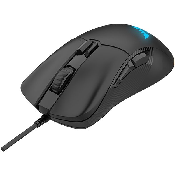 Gaming miška BYTEZONE Ghost žična / RGB (16,8M barv) / max DPI 19K / optična / paracord kabel (črna)