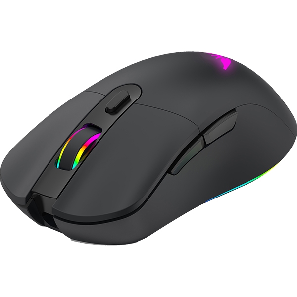 Gaming miška BYTEZONE Morpheus brezžična-žična / RGB (16,8M barv) / max DPI 10K / optična / mat UV premaz (črna)