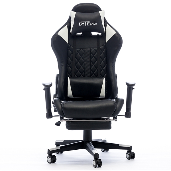Gaming stol Bytezone CARBON, masažna blazina / Bluetooth zvočniki (črn)