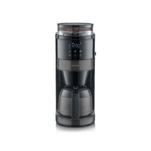 ka4831_frontal_eingeschaltet SEVERIN S-Taste AromaOne filter kavni aparat z mlinčkom in termo posodo KA 4831 900 W