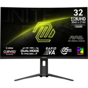Zaslon MSI MAG 321CUPDF / 31.5" / UHD / VA / 160Hz / 0.5ms (GtG) / črn - nastavljiv po višini - PD 15W